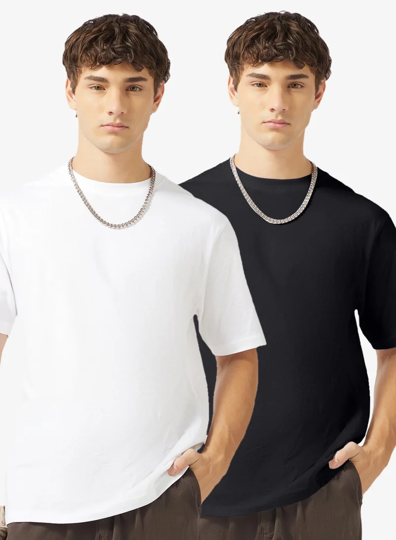 Seventy Five Basics Pack of 2 Regular Fit T-Shirt